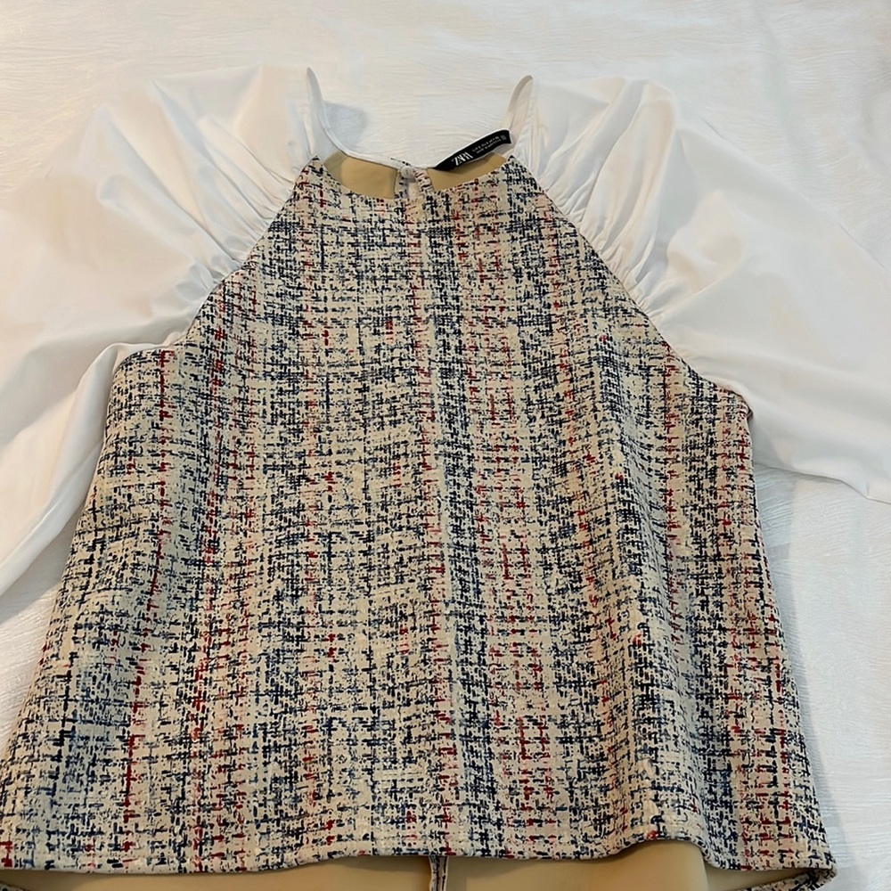 Zara puff sleeve shirt.